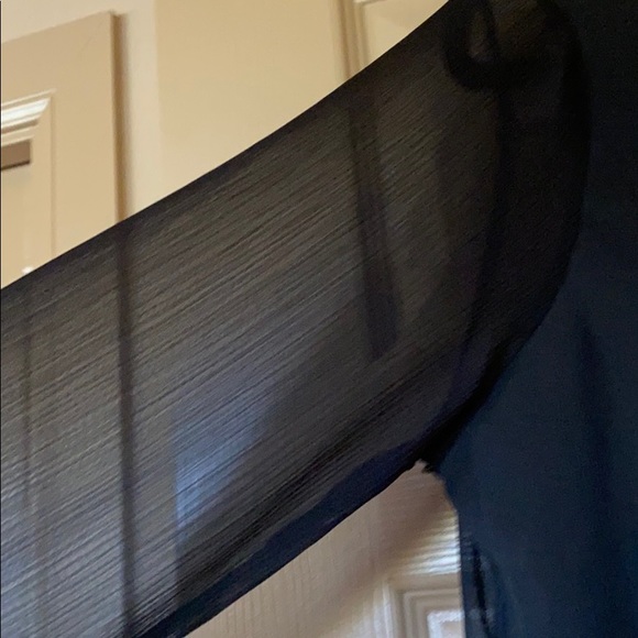 VALETEE Sheer Black Top - Picture 3 of 4